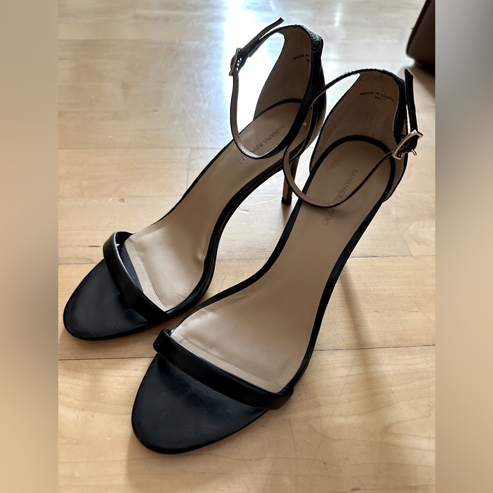 Leather High Heel Sandals